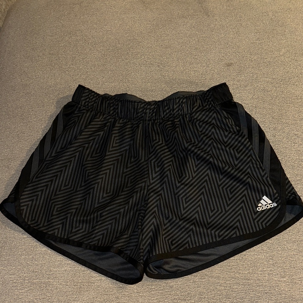 Adidas Women's Geometric Black Athletic Shorts